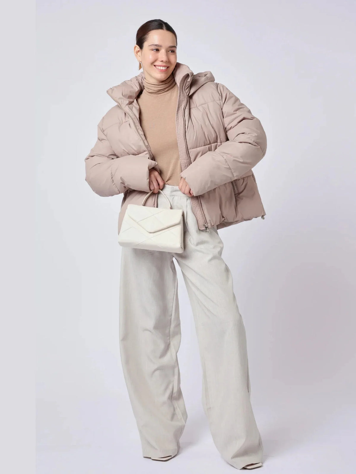 OlympLondon™ Classic Short Detachable Hooded Puffer Jacket