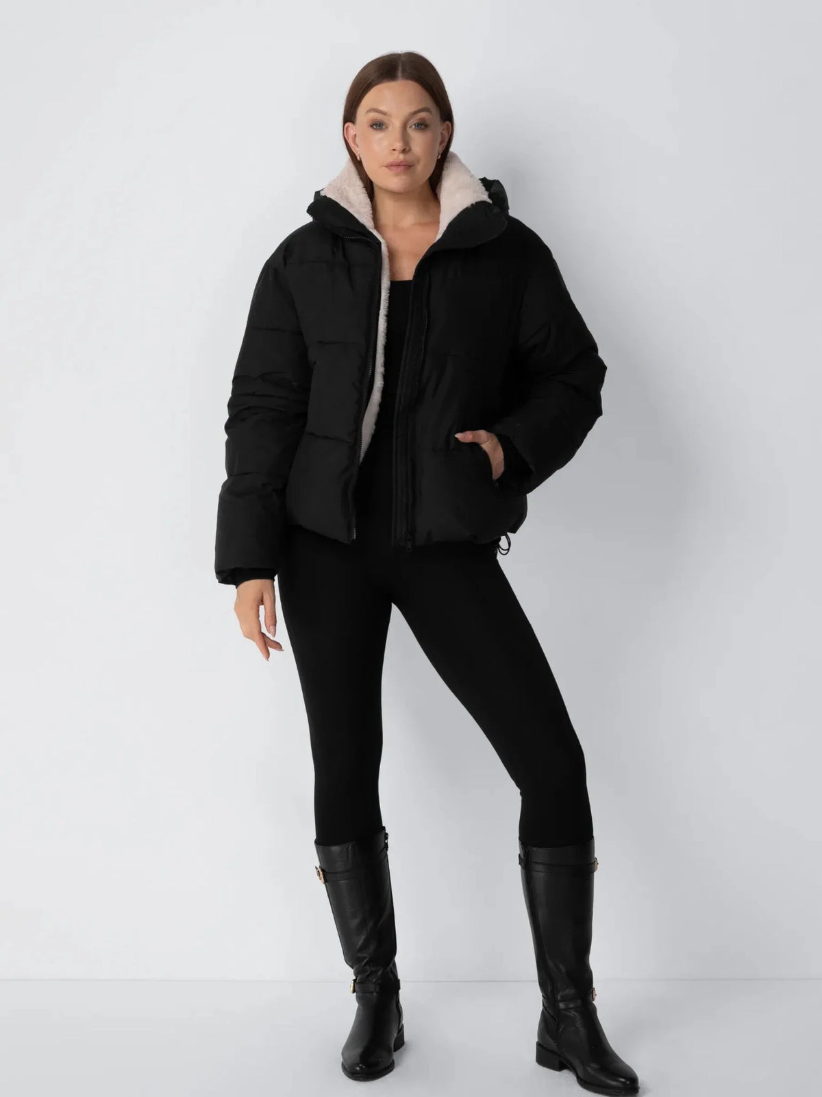 OlympLondon™ Classic Short Detachable Hooded Puffer Jacket