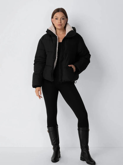 OlympLondon™ Classic Short Detachable Hooded Puffer Jacket