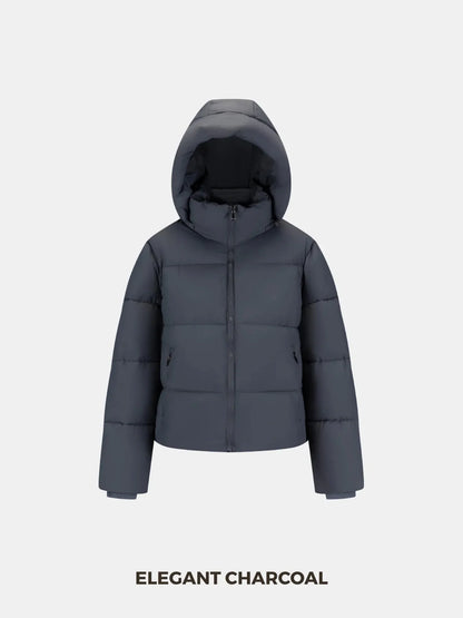 OlympLondon™ Classic Short Detachable Hooded Puffer Jacket