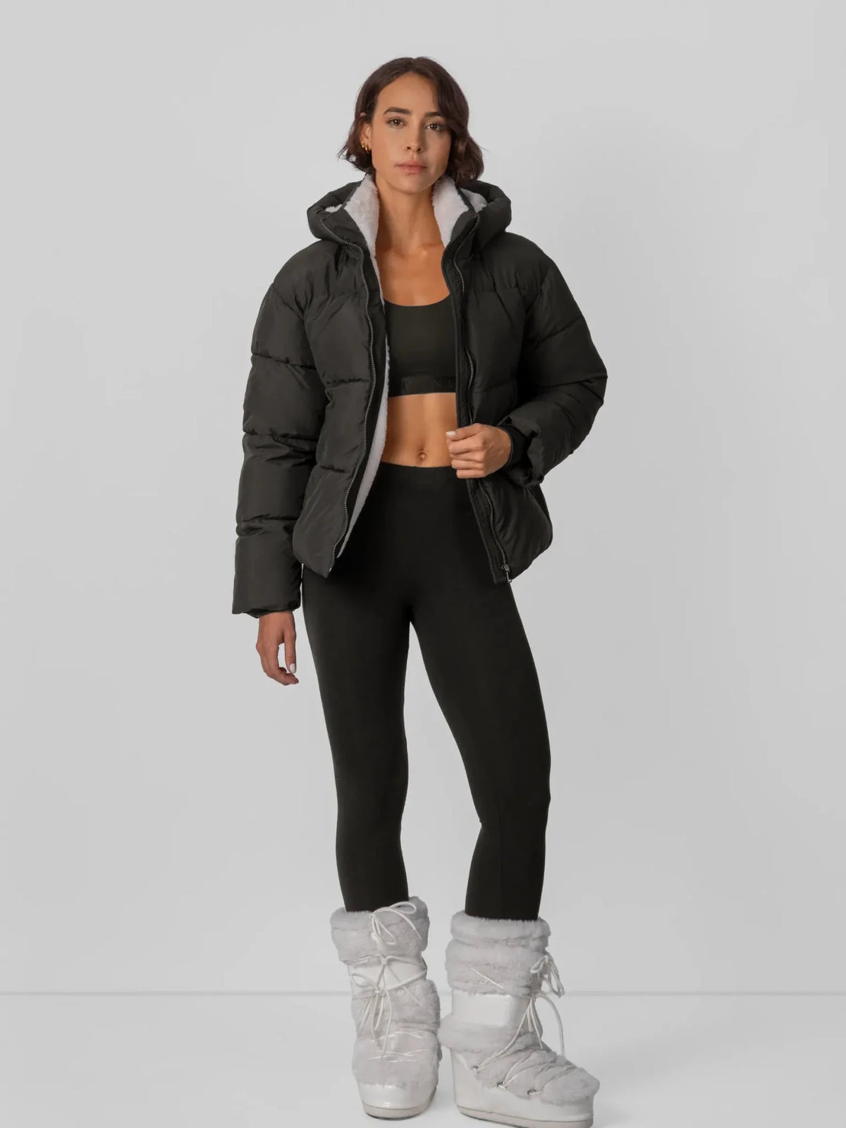 OlympLondon™ Classic Short Detachable Hooded Puffer Jacket