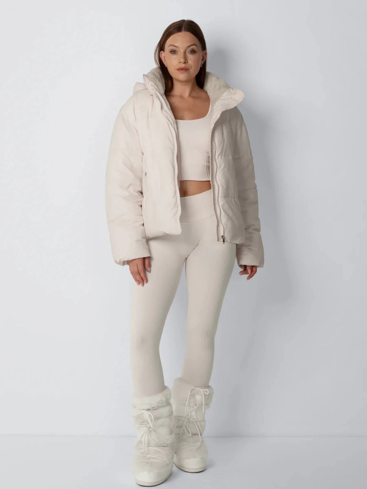 OlympLondon™ Classic Short Detachable Hooded Puffer Jacket