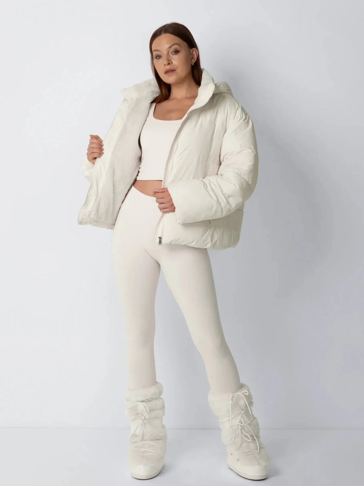 OlympLondon™ Classic Short Detachable Hooded Puffer Jacket