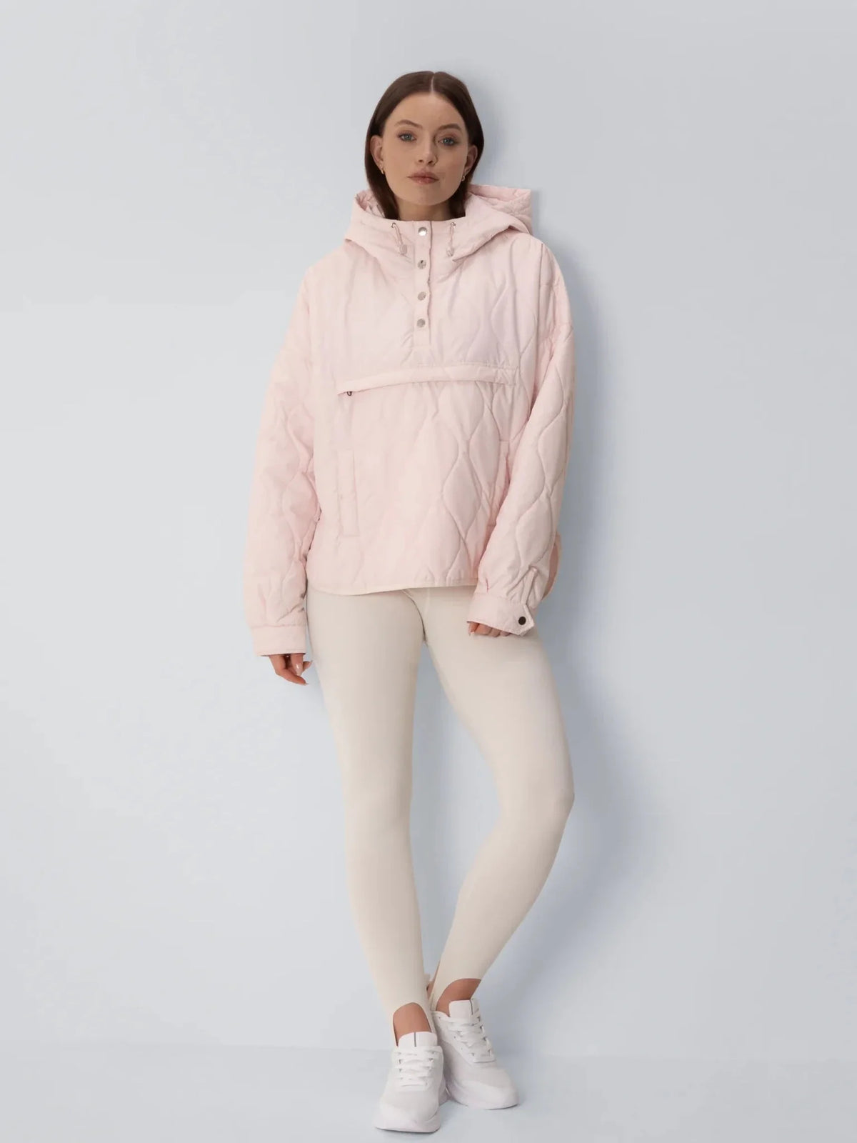 OlympLondon™ Kangaroo Pocket Packable Quilted Puffer Hoodie