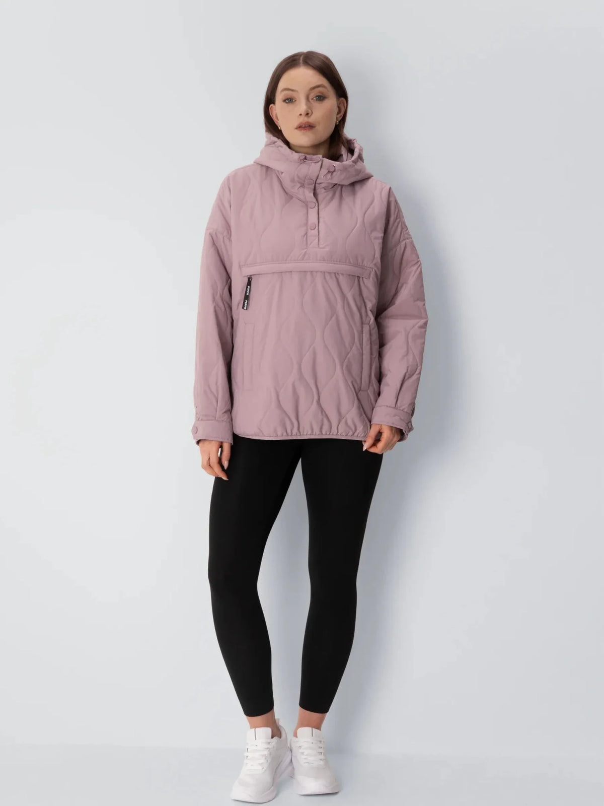 OlympLondon™ Kangaroo Pocket Packable Quilted Puffer Hoodie
