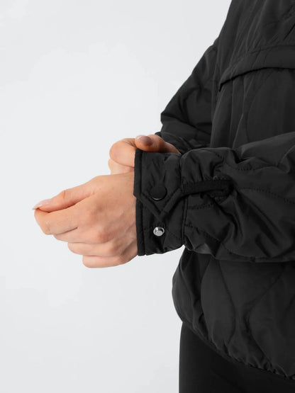OlympLondon™ Kangaroo Pocket Packable Quilted Puffer Hoodie