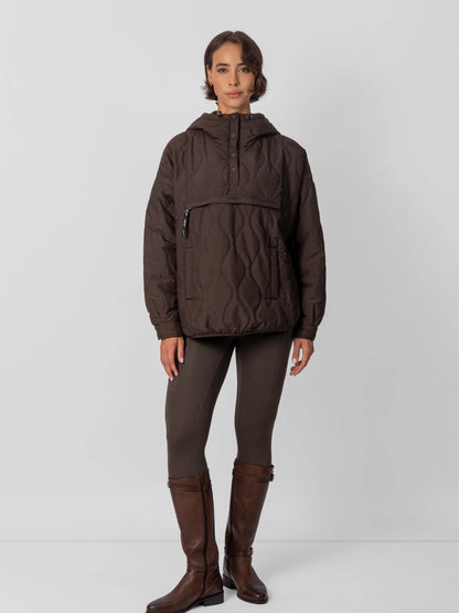 OlympLondon™ Kangaroo Pocket Packable Quilted Puffer Hoodie