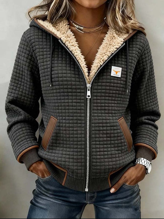 Olymp Cosy Quilted Zip-Up Hooded Jacket