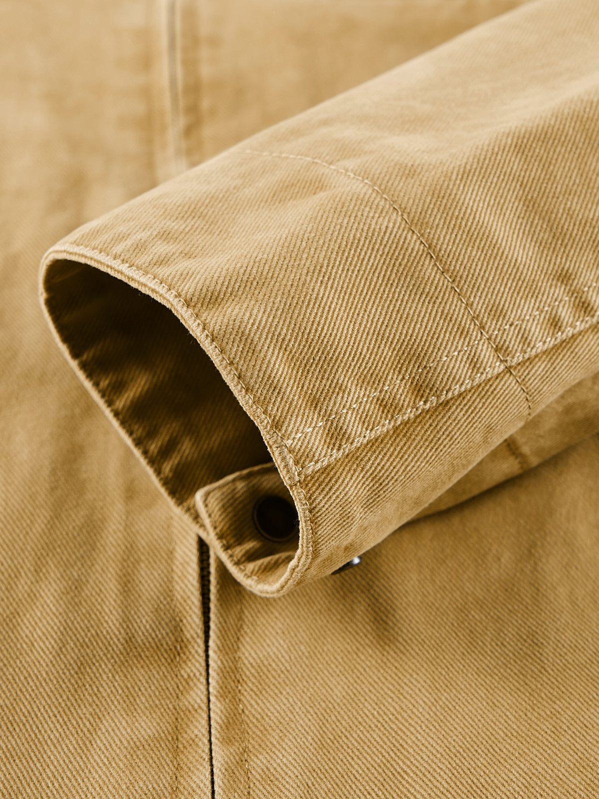 Washed Corduroy Collar Zip Jacket