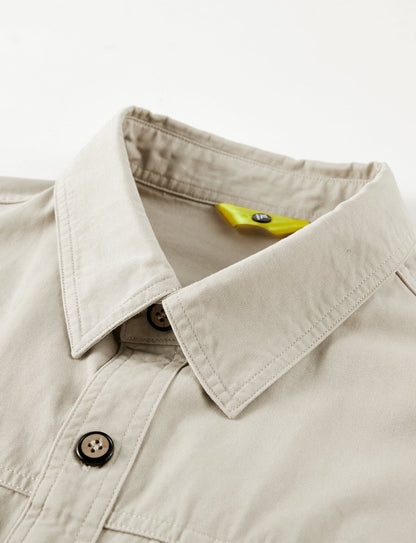 Sobrecamisa utilitária de sarja com bolsos