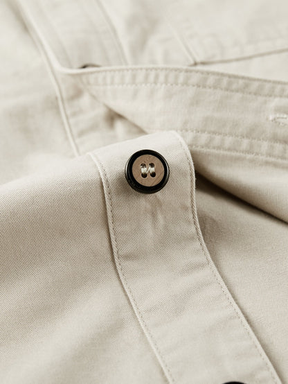 Sobrecamisa utilitária de sarja com bolsos